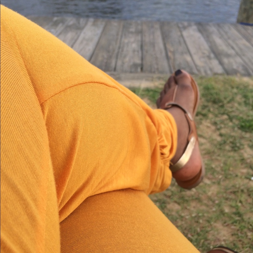 Mustard Strapless Jumper - Picture 3 of 4